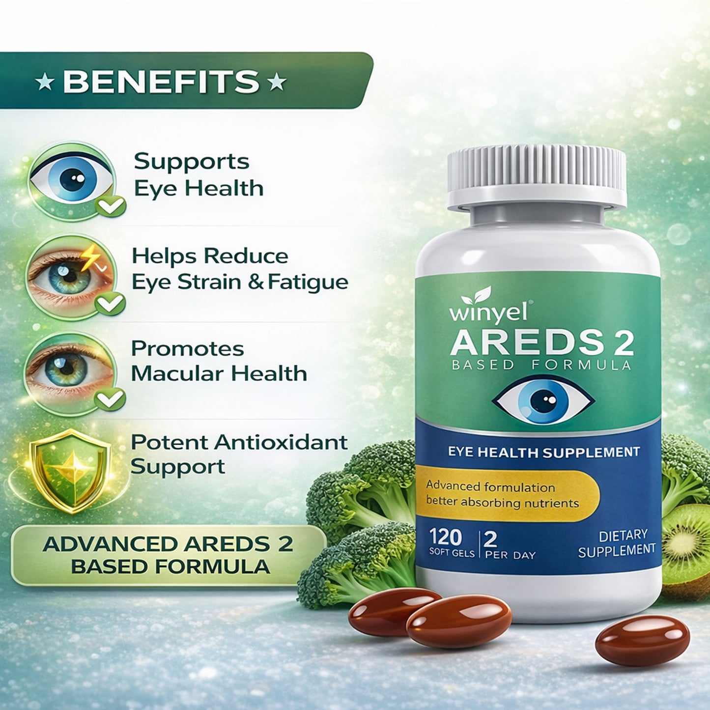 AREDS 2 eye support vitamins