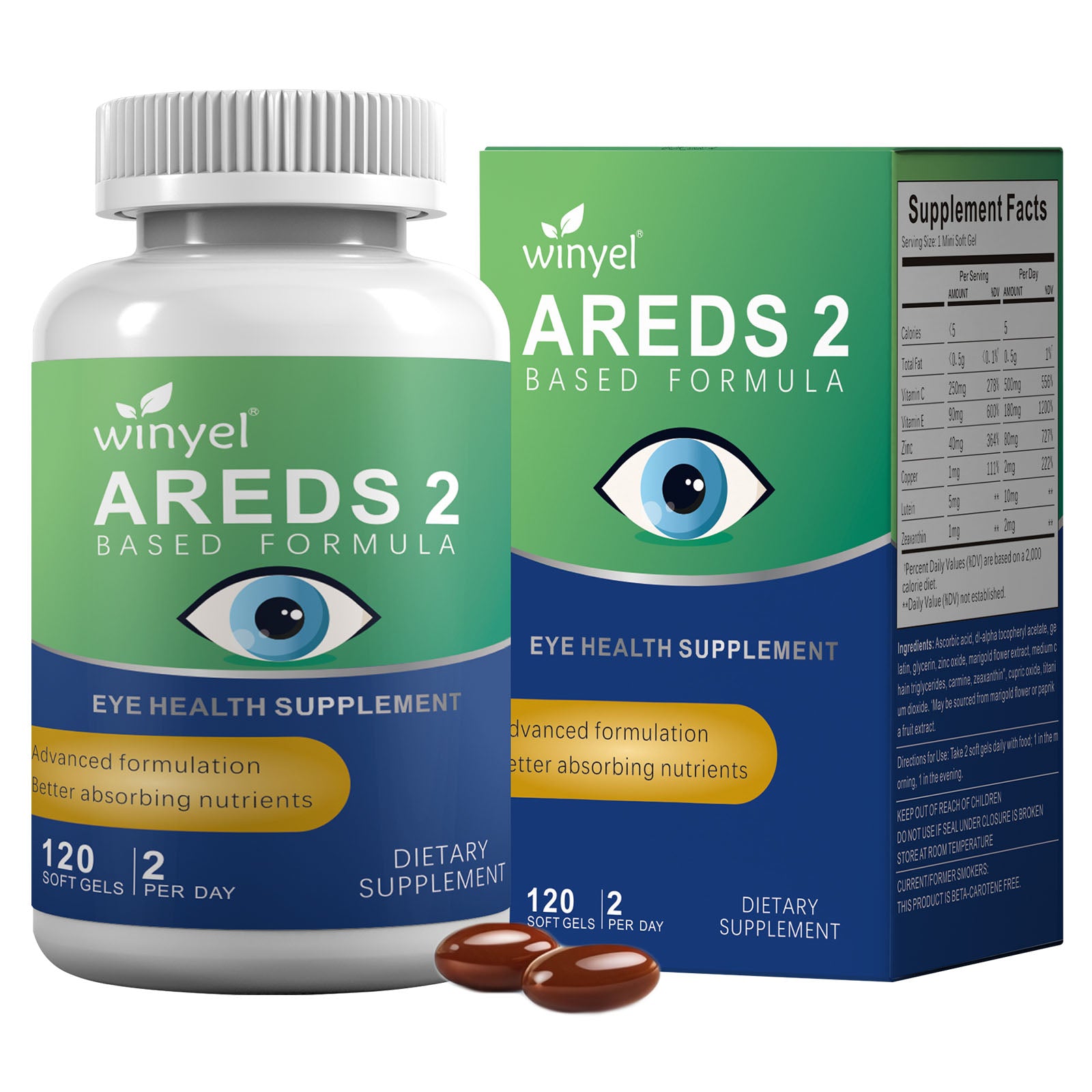AREDS 2 eye support vitamins