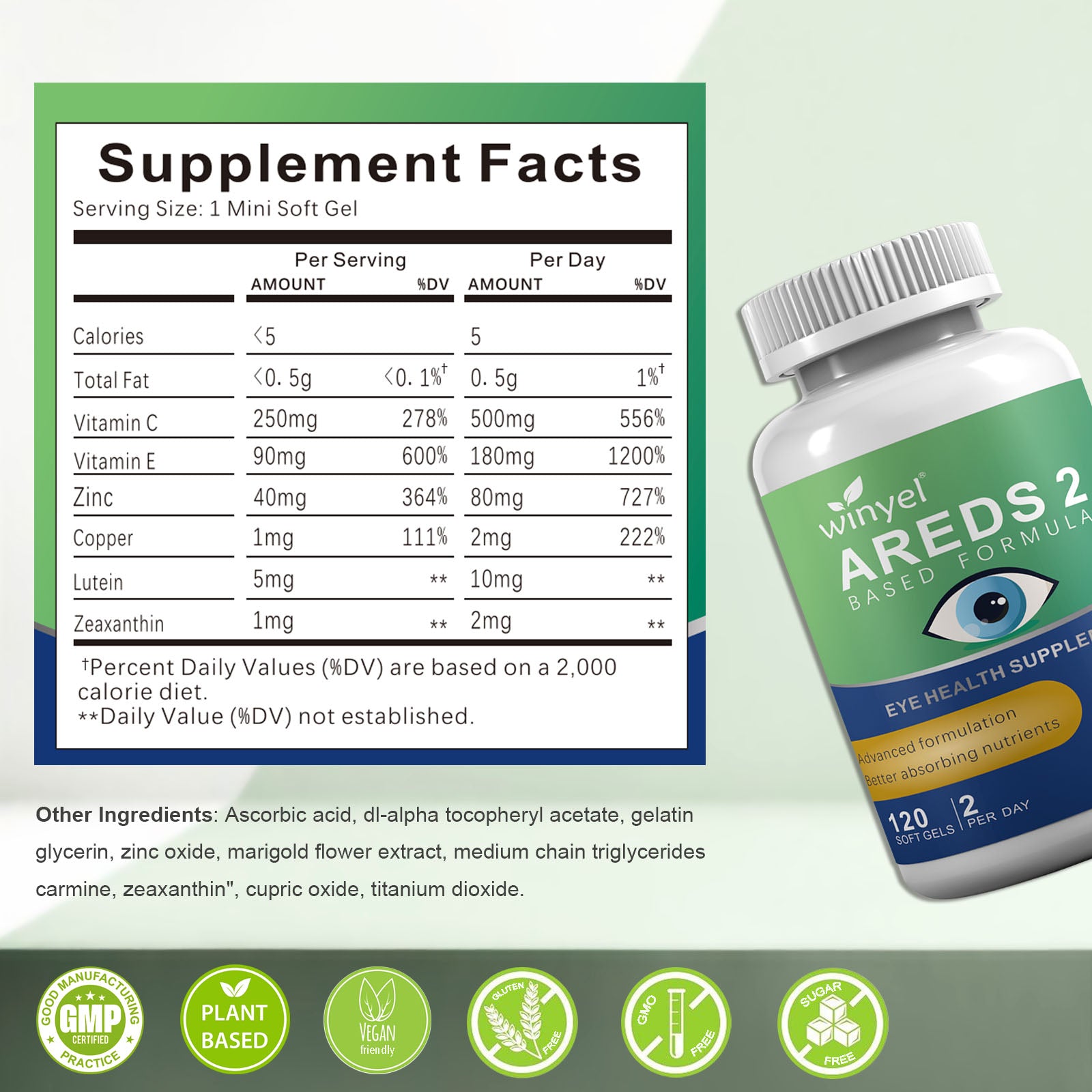 AREDS 2 eye support vitamins