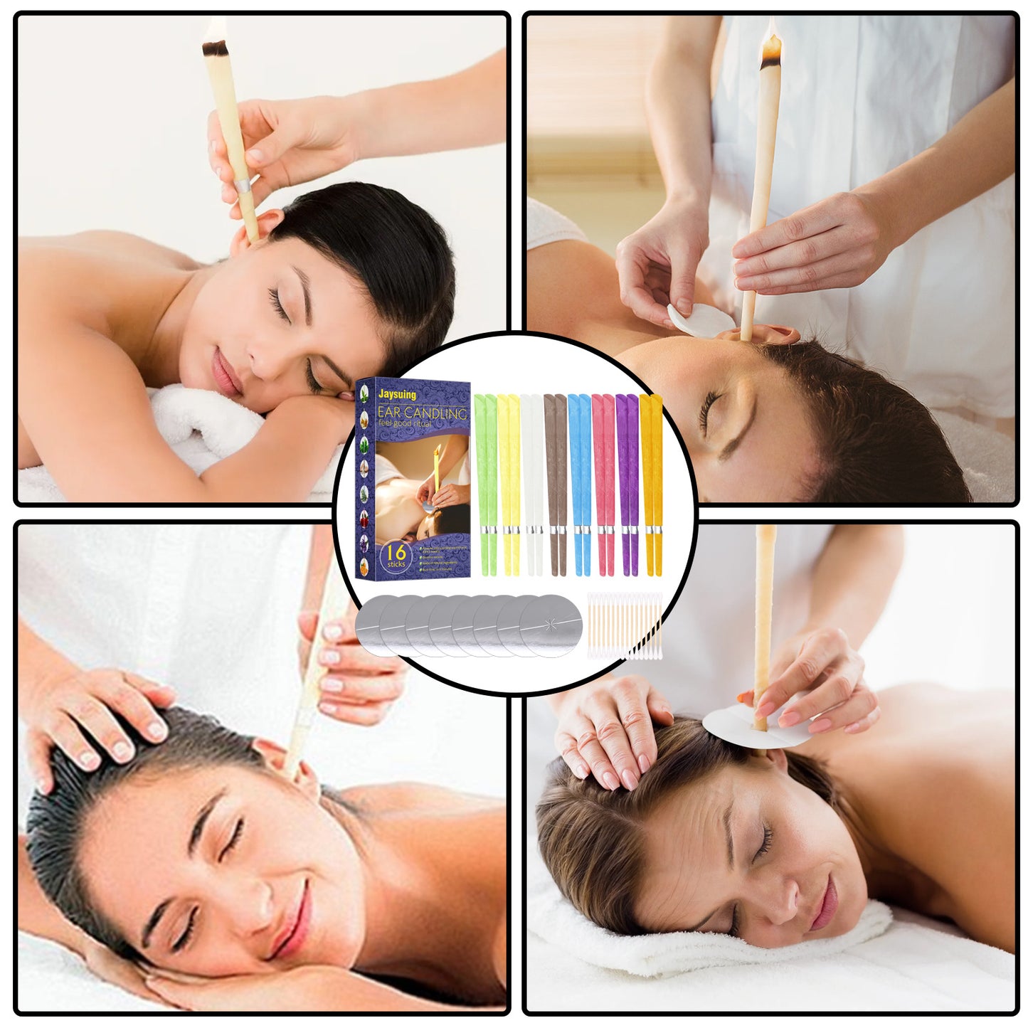 ear candle set for wax removal