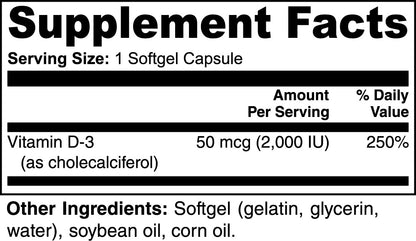 Vitamin D3 bone immune support