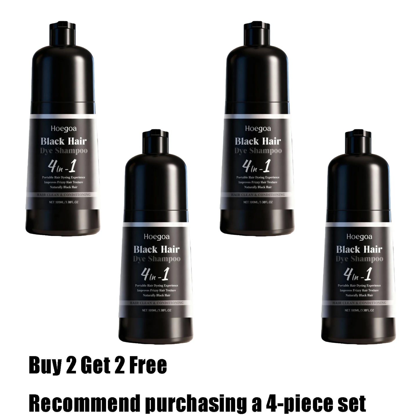 100ML Black Hair Dyeing Shampoo Gentle Clean Hair Improve Frizzy Hair Texture Nourishing Oil Control Natural Hair Dye Shampoo