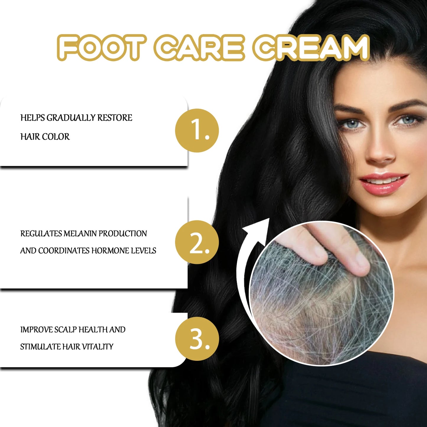 Hoegoa 50ml Natural Black Hair Dye Shampoo No Irritation Remove Gray Hair Lasting Coloring Fashion Style Hair Darken Shampoo