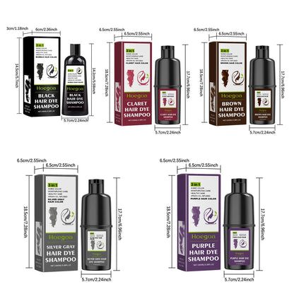 Hoegoa 100ml Hair Dye Shampoo Natural Coloring Fashion Hair Styling Covering Gray White Treatment Permanent Hair Dyeing Shampoo