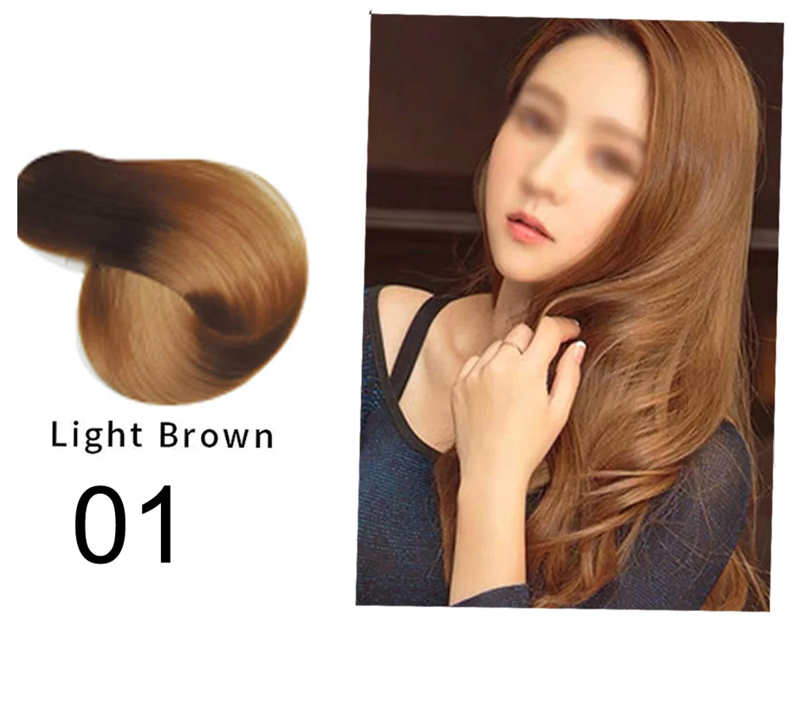 Mokeru Argan Oil Natural Long Lasting Black Brown Permanent Hair Dye Shampoo For Gray Hair Caramel Coffee Magic Fast Color Dye
