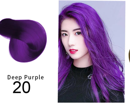 Mokeru Argan Oil Natural Long Lasting Black Brown Permanent Hair Dye Shampoo For Gray Hair Caramel Coffee Magic Fast Color Dye