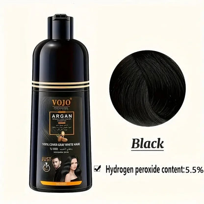 Unisex Adult Black Brown Hair Dye Shampoo,Hair Dye Shampoo Foam, Plant-Based Hair Color,not Damage,Washes Easily,Cover Gray Hair